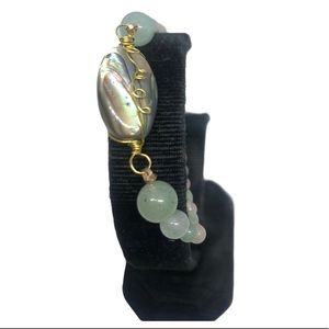 14k g.f Pāua shell & aventurine with rose quartz